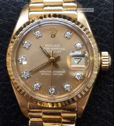 rolex damenuhr gold mit diamanten|damen rolex mit diamanten.